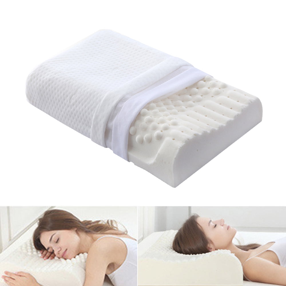 Details about   Latex Sleeping/Massage Bed Pillow Comfortable Orthopedic Cervical Protection 