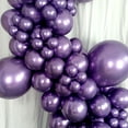 thumbnail image 5 of Conjunto de 10 globos morados de metal de cromo de 18 pulgadas KIRIKOU grandes globos redondos de látex grueso de helio para la decoración de la fiesta de graduación de la boda de cumpleaños, 5 of 5