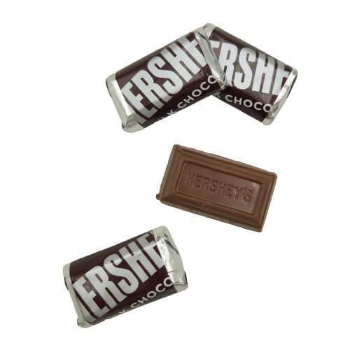 Hershey's Milk Chocolate Miniature Candy Bars - Individually Wrapped - Bulk Pack 4 Pound