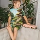 thumbnail image 4 of Balery Cartoon Mushroom House Conjunto de Pijama Infantil de Manga Corta con Estampado – Ropa de Dormir de Algodón Suave-3X-Large, 4 of 6