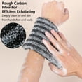 thumbnail image 2 of Allume 5Pcs Extra Long Exfoliating Washcloth, Asian Wash Cloth, Lightweight Back Scrubber - Gently Exfoliating Body Scrubber, Body Wash Rinses Clean Black, 2 of 11