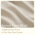 thumbnail image 6 of TURCURNO Memory Trained Pinch Pleat Linen Curtains for Living Room, 84 Inch Length 2 Panels Set Soft Textured Light Filtering Cream Curtains, Natural, 6 of 10