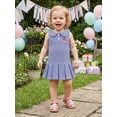 thumbnail image 3 of BemeyourBBs Kids Toddler Baby Girl 4th of July Dress Outfit Patriot Independent Day Clothes Baby Girl Fourth ofJuly Outfit Sleeveless Doll Collar USA America Flag Embroidery Striped Summer Dress, 3 of 9
