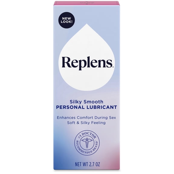Replens Silky Smooth Personal Lubricant, Fragrance-Free Silicone Vaginal Lube, 2.7 oz
