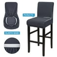 thumbnail image 6 of PiccoCasa Stretch Bar Stool Covers for Counter Height Side Chair Slipcovers Slategray 1, 6 of 7