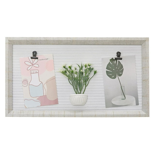 Cadre De Clip De Collage Mdf Avec Des Fausses Plantes 4X6