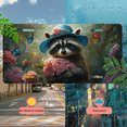 thumbnail image 5 of 1 Pcs 2D Flat License Plate Covers & Frames, Raccoon For Decorative Front, Waterproof For Decoration Aluminum License Plate Covers & Frames Cover For Men Women, 12" X 6", 5 of 7
