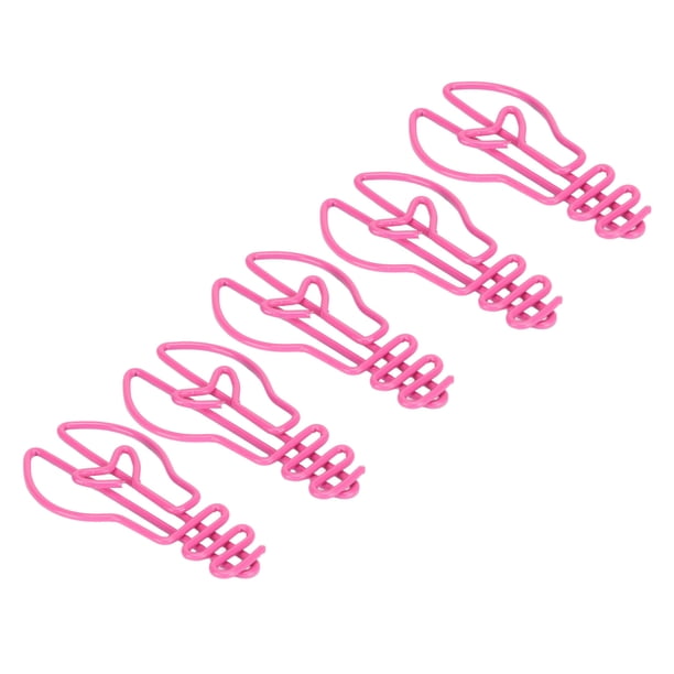 Clips de papel de oficina, 100 piezas de clips de papel metálicos con forma de bulbo, clips de papel creados con maestría