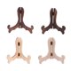 thumbnail image 1 of 4PCS Plate Tea Cake Display Stand Tea Biscuit Dish Easel Rack Desktop Display Holder for Home Party Shop - Size L (Pine Color/Burned Pine Color/Paulow, 1 of 3