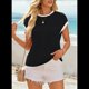 thumbnail image 5 of Camisetas de Corta para Mujer, Color Negro, Talla S, 5 of 7