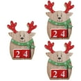 thumbnail image 3 of 3pcs Creative Wood Christmas Advent Calendars Christmas Deer Shaped Decorations for Home Xmas Ornament Creative Christmas Gifts, 3 of 6