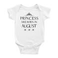 thumbnail image 1 of Princess Are Born In August Funny Baby Bodysuit Unisex, 1 of 3