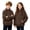Brown-A, variant on Fuzzy Half Zip Pullover Sweatshirt for Boys Girls Fleece Warm Crewneck Cozy Top with Pockets for Kids Light Blue-A 13-14 Years