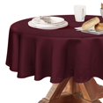 thumbnail image 1 of Mantel Obstal redondo de 60 pulgadas, color burdeos, impermeable, 1 of 8