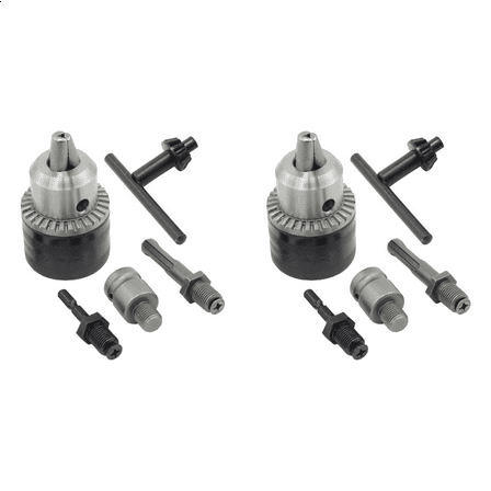 2X 3-16mm Drill Chuck Converter 1/2Inch- 20UNF Thread Quick Change Adapter SDS-Plus 1/4Inch Hex Shank 1/2Inch Socket