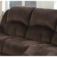 thumbnail image 2 of Modern Chocolate Padded Suede Loveseat 61" for Living Room Furniture with Metal Reclining, 2 of 25