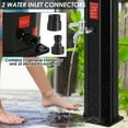 thumbnail image 3 of LAZY BUDDY 10.6 Gallon Solar Heated Outdoor Shower, 7.38FT Height Freestanding Outside Shower with Shower Head & Foot Faucet, Hot & Cold Water Adjustment for Garden, Beach, Poolside, 3 of 8