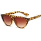 thumbnail image 3 of Gafas de sol vintage de moda para mujer, gafas grandes de diseño con montura de leopardo y montura de leopardo y lente marrón degradado, 3 of 6