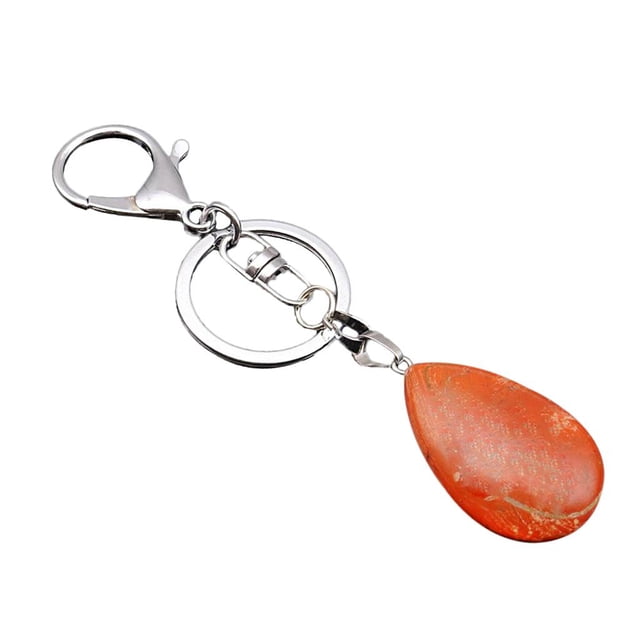 1 Unid de Llavero de Aleción + Gema Artificial Organizador de llaves de Proteccion Duradero , rojo Fernando colgante de llavero de piedras preciosas