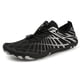 thumbnail image 5 of Zapatos Agua Descalzo Aqua Socks Playa para Hombre Mujer (46) Negro Plata, 5 of 9