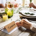 thumbnail image 3 of 200-Pack Rustic Place Cards - Small Kraft Tent Escort Cards, for Name, Seating, Table Number, Food Labels, Perfect for Weddings, Banquets, Natural Brown, 3.5 X 2 inches, 3 of 5