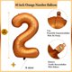 thumbnail image 2 of Globo Foil Gigante Número 2 Naranja Yeodong 40", 2 of 5