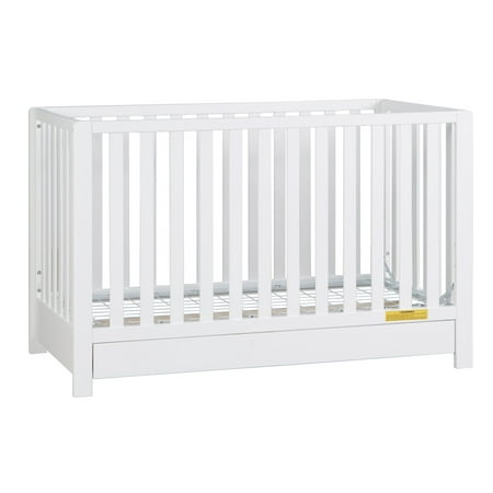 AFG Baby Furniture Emma 4-in-1 Convertible Crib with Drawer, White