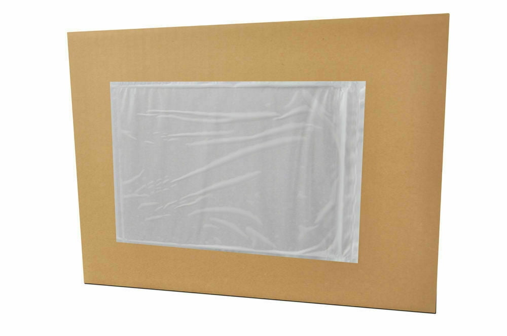 Just4Plastics Clear Packing List Envelopes 7 x 10 White Back/Clear Front Case:1000 