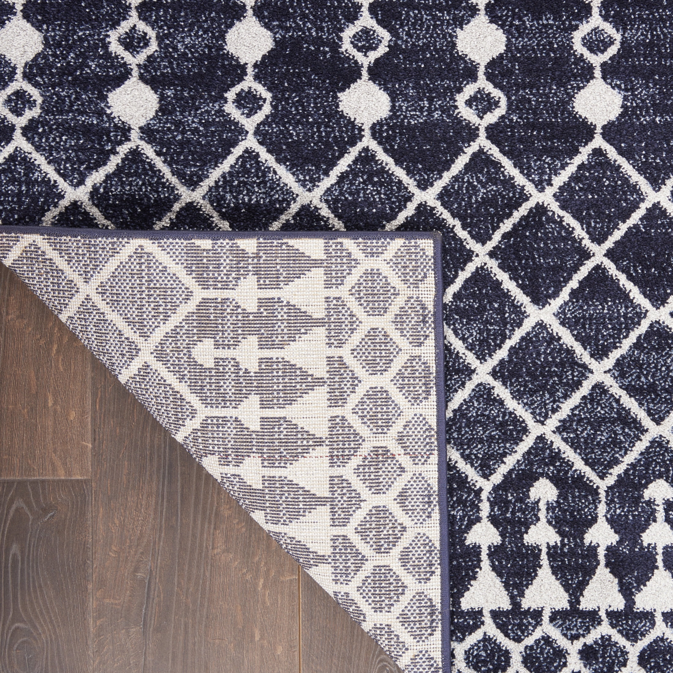 Nourison Palermo 2'2" x 3'9" Navy/Grey Bohemian Indoor Rug