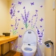 thumbnail image 6 of LMTODLFG 3D Flowers Wall Decals Purple Lavender Wall Stickers Flower Plant Butterfly Decoration DIY Removable Garden Lavender Floral Wall Art Decor for Kids Girls Bedroom Living Room Nursery Office, 6 of 6