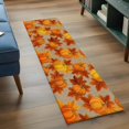 thumbnail image 4 of Kitchen Runner 2 x 6 Ft, Orange Fall Non-Slip Residential Carpet, Pumpkins Thanksgiving Maple Leaf Rustic Indoor Crawling Mats Runner Rugs for Living Room/Dining Room/Bedroom, 4 of 8