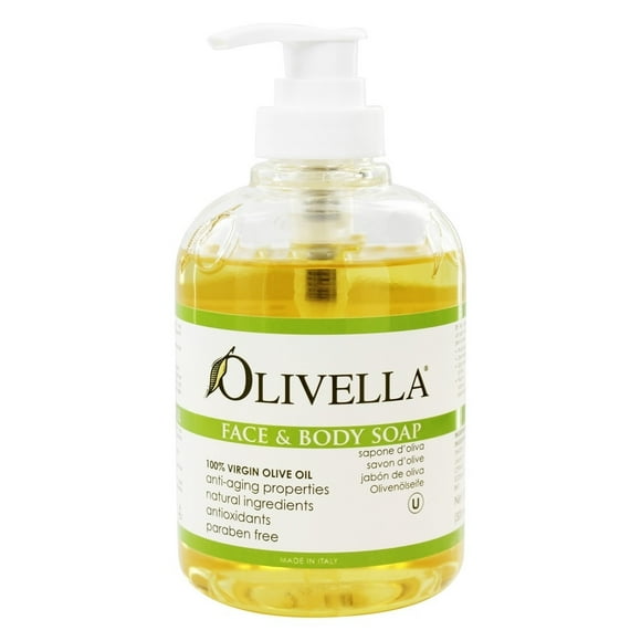 Olivella - Savon Liquide pour le Visage et le Corps à l'Huile d'Olive Vierge - 10,14 fl. oz.