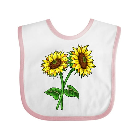 

Inktastic Pair of Sunflowers Gift Baby Boy or Baby Girl Bib