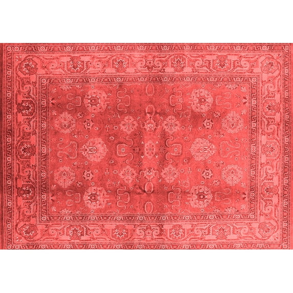 Ahgly Company Indoor Rectangle Oriental Red Traditional Area Rugs, 4' x 6'