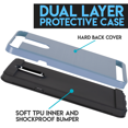 thumbnail image 3 of Value Pack for 6.2" LG Stylo 5 Brushed Metal Slip Resistant Hybrid Slim Hard Back Dual Layer Protective Raised Bevel Design Aim At All Buttons & Sockets Shockproof Armor Bumper Phone Case + [Navyblue], 3 of 4