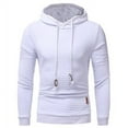 thumbnail image 1 of Fo Sweat à Capuche Classique Matelassé à Motif Carré pour Hommes (Blanc, m), 1 of 10