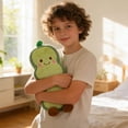 thumbnail image 5 of Cute Pea Pod Plush Pillow Stuffed Animal, Soft Green Bean Shape Couch Decor for Kids Adults, Kawaii Vegetable Toy for Bed Sofa Car, 1 Count, 5 of 6