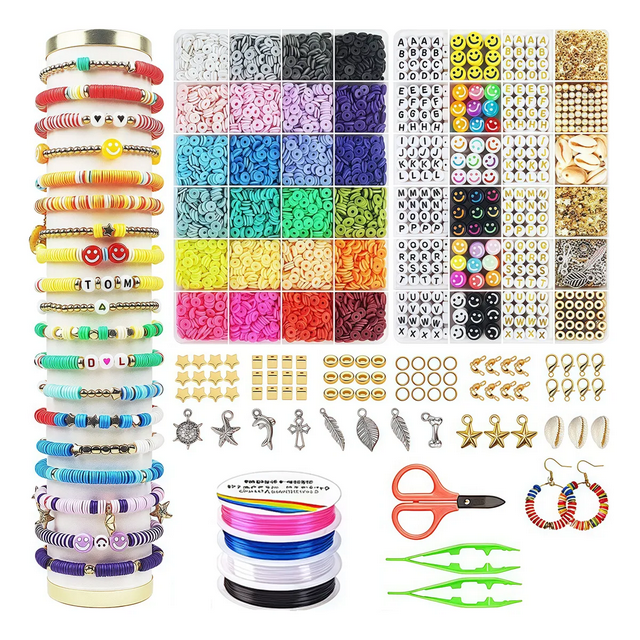 Kit De 2pz Para Hacer Pulseras Con 7417pcs De Cuentas Xtellar multicolor
