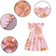 thumbnail image 4 of AJZIOJIRO Niño Niñas Casual Vestido de Algodón Bebé Niños Verano Dibujos Fiesta Princesa Falda 2-7Y, 4 of 9