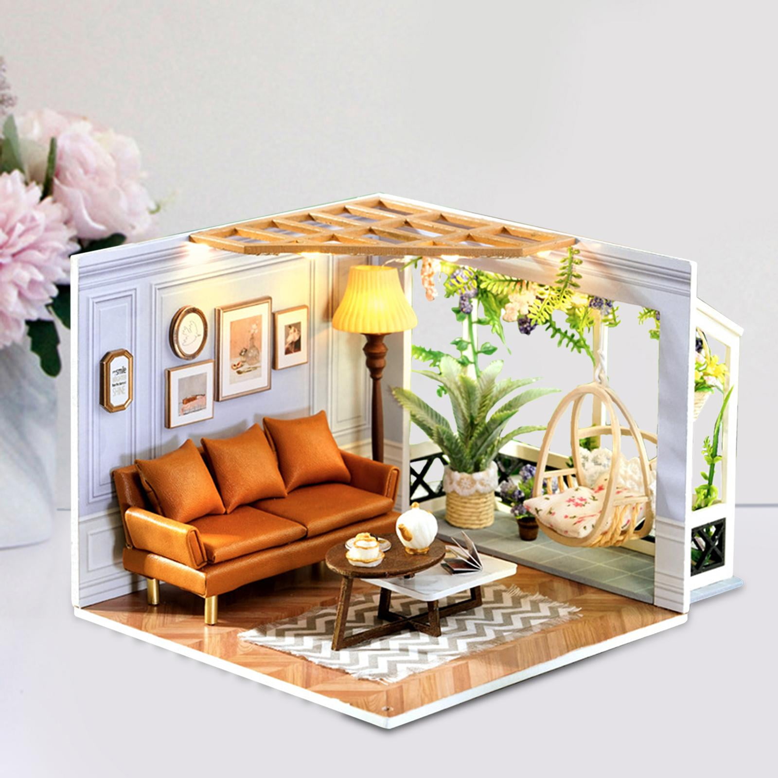TISHITA Dollhouse DIY Miniature Furniture Creative Room Children