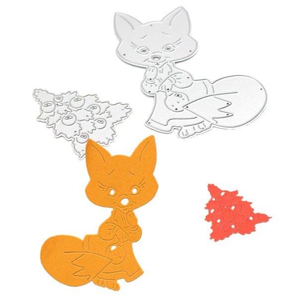 Cuadros Decorativos Árbol de Navidad gato troquelado plantilla DIY álbum de recortes Craft Card-164939 Tmvgtek embutido en tela