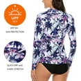 thumbnail image 5 of Alove UPF 50+ Sun Protection Rash Guard Long Sleeve Swimsuit Quick Dry Zipper Swim Shirts, 5 of 5