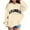 Beige, variant on Kids Los Angeles California Hoodie Long Sleeve Loose Fit Pullover Sweatshirt Black 9-10 Years