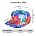 thumbnail image 4 of Kdxio Bright Flowers Print Snapback Hat for Men Women,Adjustable Baseball Cap, 4 of 7