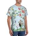 thumbnail image 5 of Rocae Chinoiserie Floral Palm Tree for Men's Moisture-Wicking Crew Tee - T-Shirt for Sports, Outdoor Activities, and Casual WearLarge, 5 of 9