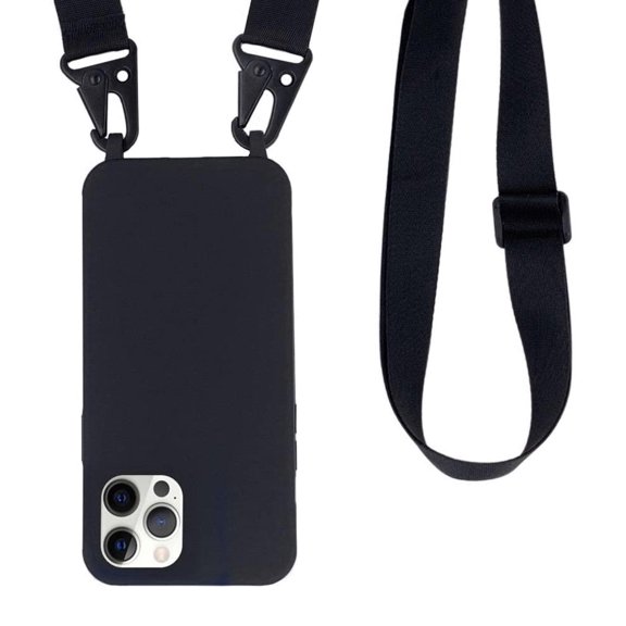 Compatible with Iphone 12 Pro Max case, crossbody case with adjustable lanyard