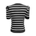 thumbnail image 5 of Womens Shirts Summer Striped Pullover Round Neck Bubble Sleeve T Shirt Top Womens Tops, 5 of 5