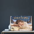thumbnail image 6 of Inspirational Christmas Wall Art - Give It To God and Go To Sleep, Sleeping Woman & Snowy Holiday Scene Framed Canvas Art, Christmas Gift for Mom, Wife or Daughter, 6 of 7