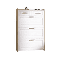 thumbnail image 3 of Spaco 1250 White + Oak Color Shoe Cabinet with 3 Doors 2 Drawers, PVC Door with Shape, Large Space for Storage, 3 of 5