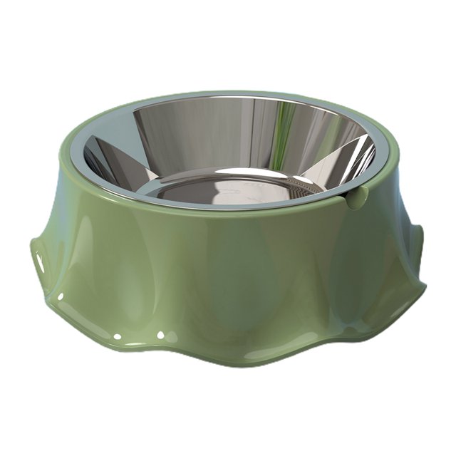 CSChome Bol pour Animaux Bol Alimentaire en Acier Inoxydable Alimentation Teddy Boisson Séparé Double Alimentation